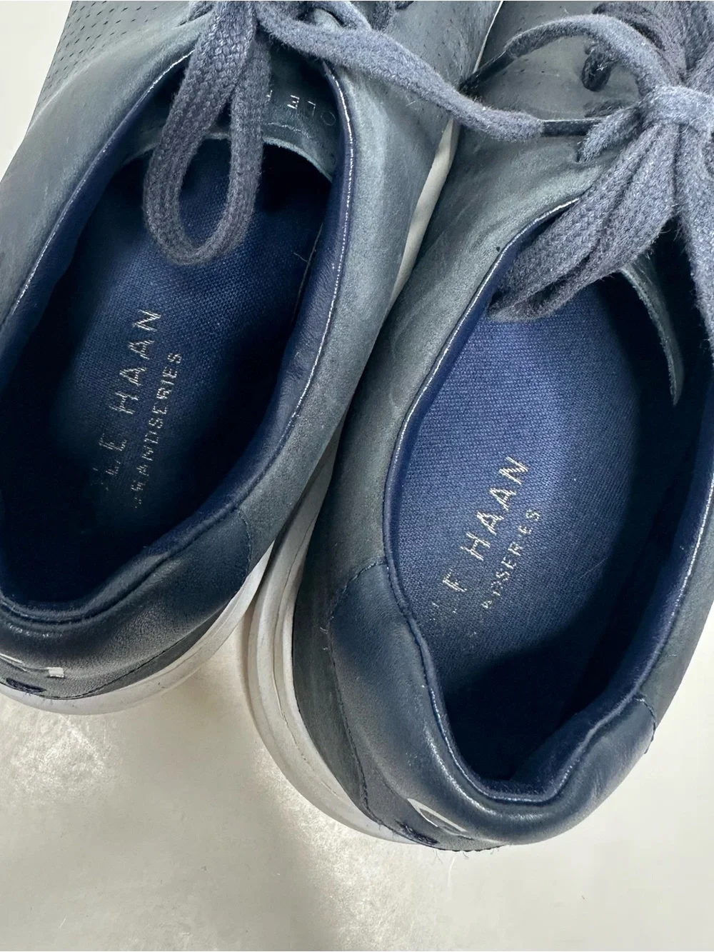 Cole Haan Mens GrandPro Rally Laser Cut Sneaker Navy Ink Nubuck Size 11.5